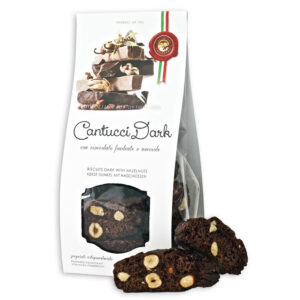 SAPORI DEL LAGO NERO CANTUCCI šokoladiniai sausainiai su lazdynų riešutais 200g
