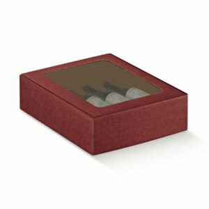 Dėžutė BORDO skaidriu langeliu 3 but. 340x280x90