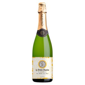 Nealkoholinis putojantis vynas Le Petit Chavin Chardonnay iš Prancūzijos Langedoc regiono