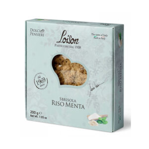 LOISON Sbrisola Riso Menta pyragas su ryžių miltais ir mėtų lapeliais 200g