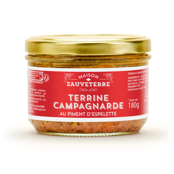 Užtepėlė MAISON SAUVETERRE terinas su espelette pipirais 180g Užtepėlė MAISON SAUVETERRE terinas su espelette pipirais 180g