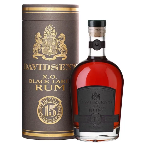 DAVIDSEN'S Black Label 15YO Old Rum XO Romas DAVIDSEN'S Black Label 15YO Old Rum XO
