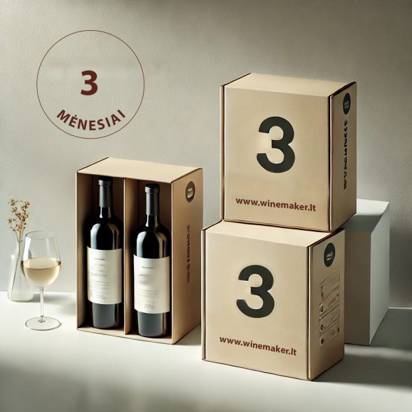Vyno prenumerata 3 buteliai 3 mėnesiai