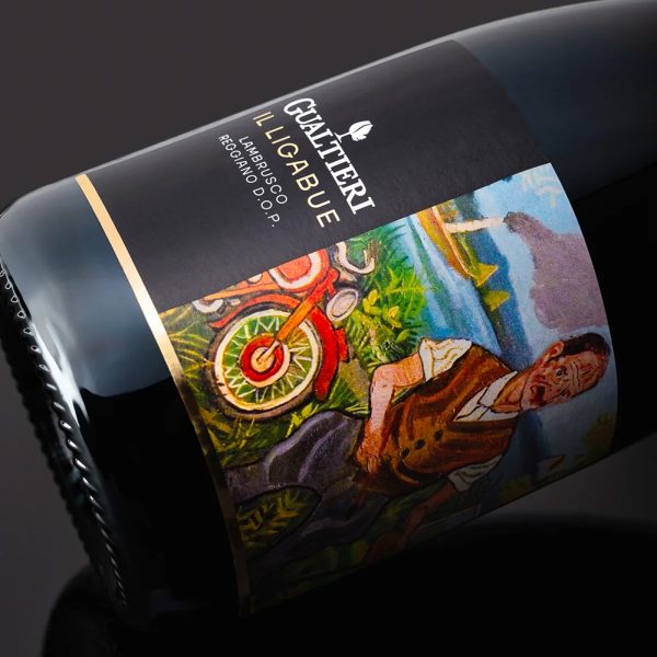 Gualtieri Il Ligabue Lambrusco rosso raudonas putojantis vynas