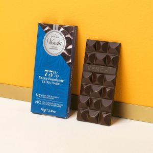 VENCHI Extra Dark 75% juodasis šokoladas be pridėtinio cukraus 70g