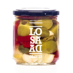 LOSADA Pitted Gordal Olives Sevilla Dressing alyvuogės 345g/169g