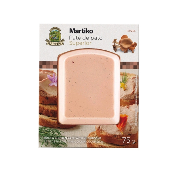 MARTIKO pate de pato antienos paštetas su grybais 75g MARTIKO pate de pato antienos paštetas su grybais 75g
