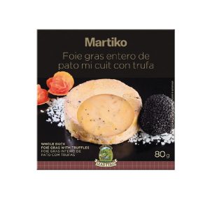 MARTIKO whole foie gras nesmulkintos ančių kepenėlės su trumais 80g