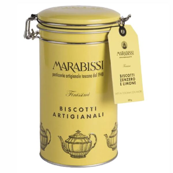 MARABISSI Biscotti sausainiai su citrina ir imbieru 200g (met. dėž.) MARABISSI Biscotti sausainiai su citrina ir imbieru 200g (met. dėž.)