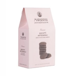 MARABISSI Biscotti sausainiai su juodu gianduja kremu ir jūros druska 200g