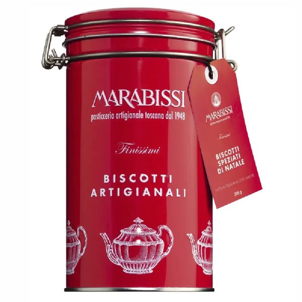 MARABISSI Biscotti sausainiai su prieskoniais 200g (met. dėž.)