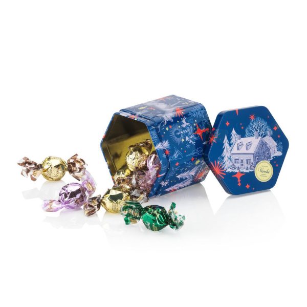 VENCHI Christmas Metal Tin šešiakampė saldainių dėžutė