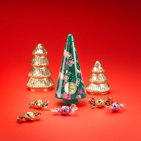 VENCHI Christmas Pine Metal Tin saldainių dėžutė VENCHI Christmas Pine Metal Tin saldainių dėžutė