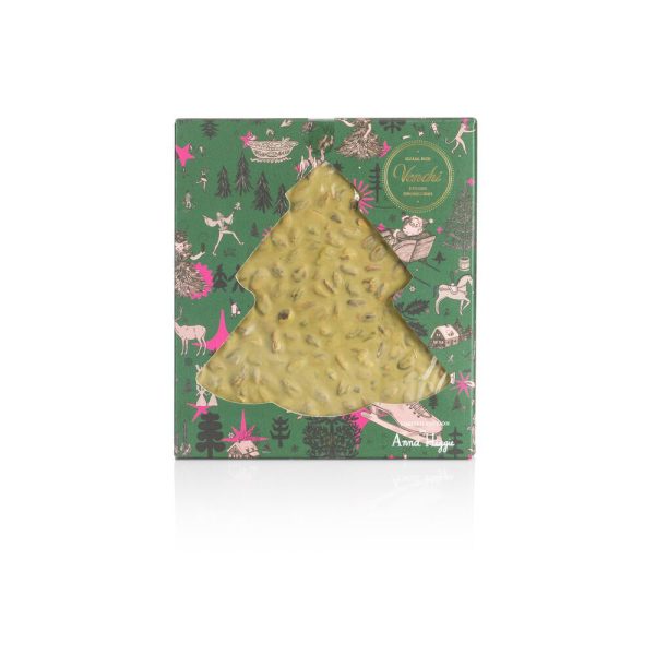 VENCHI Christmas Pine medžio formos baltasis šokoladas su sūdytomis pistacijomis