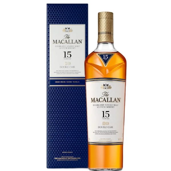 MACALLAN Single Malt Whisky Double Cask 15YO 0,7l (dėž.)