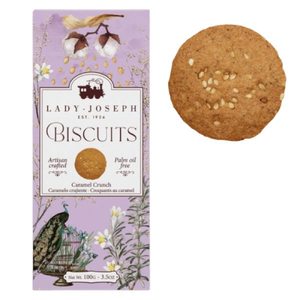 LADY JOSEPH sausainiai su traškia karamele 100g LADY JOSEPH sausainiai su traškia karamele 100g