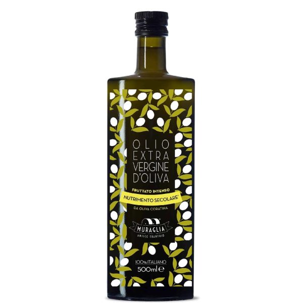 MURAGLIA Fruttato Intenso Giallo ypač tyras alyvuogių aliejus 0,5l MURAGLIA Fruttato Intenso Giallo ypač tyras alyvuogių aliejus 0,5l