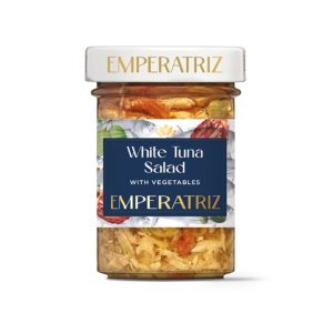 EMPERATRIZ Ensalada de Bonito del Norte smulkinta baltojo ilgapelekio tuno filė su dražovėmis