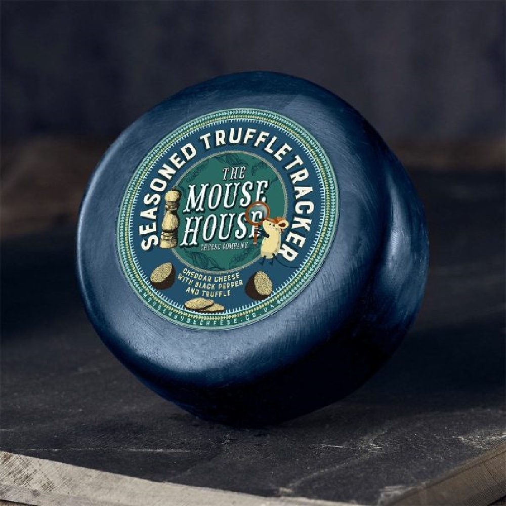 MOUSE HOUSE Black Pepper & Truffle čederis su pipirais ir trumais 200g MOUSE HOUSE Black Pepper & Truffle čederis su pipirais ir trumais 200g