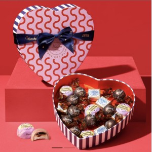 Venchi Valentine širdelės formos šokoladiniai saldainiai
